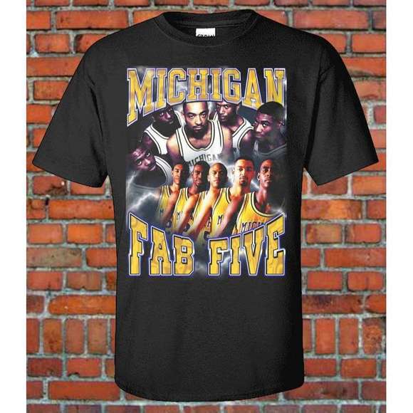 Michigan Fab Five Unisex T Shirt 1 Shirt - Picture 1 of 4